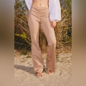 Miaou by Urban Outfitters XS Elvis low rise flare pant khaki brown
